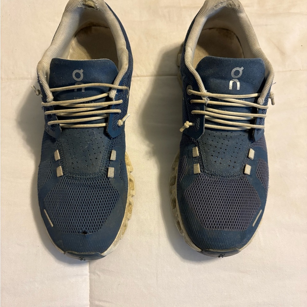 On Running womens Navy and Cream Athletic Shoes